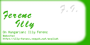 ferenc illy business card